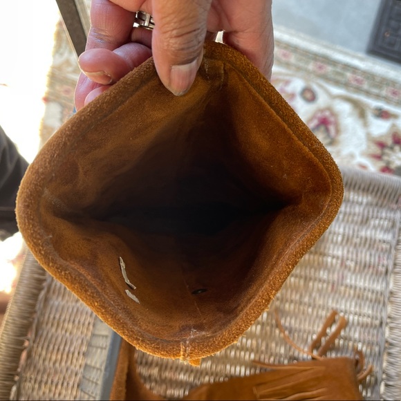 Minnetonka brown fringe suede mid calf boots vintage 90’s size 8.5 used - Picture 5 of 9